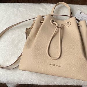 Cole Haan large Grand Ambition leather bucket bag.